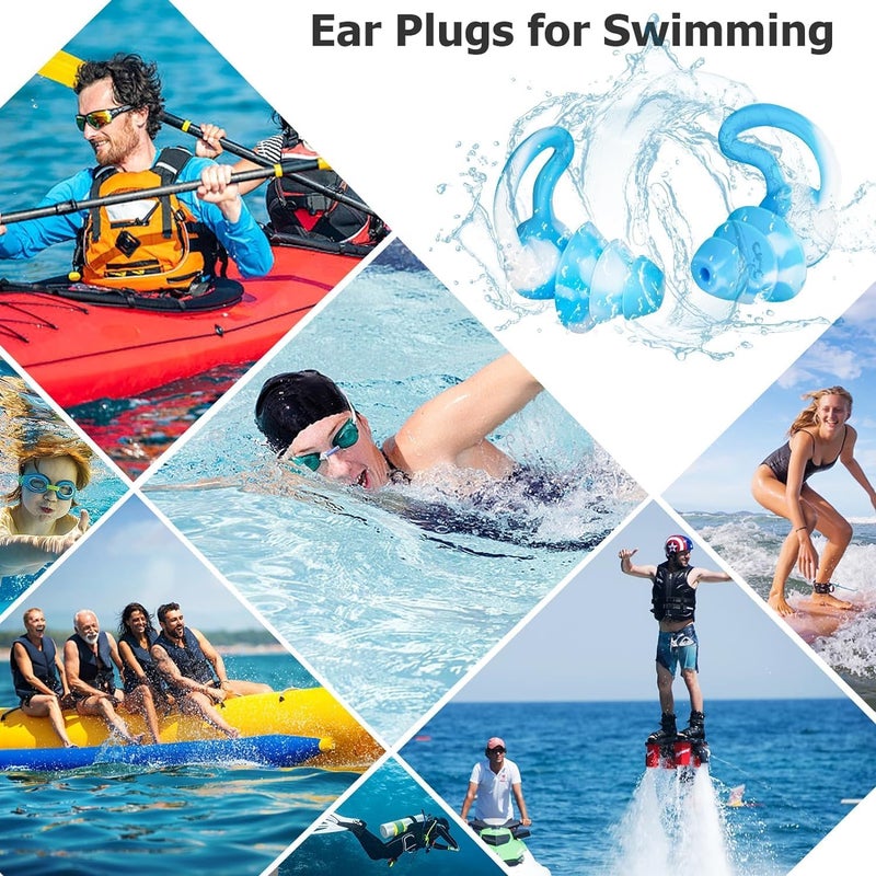 TayogoSwimming Ear Plugs Waterproof Earplugs - 2 Pairs Silicone Swim Ear Plugs for Adult Kids, Water Sports Earplugs for Showering, Bathing, Surfing - Keep Ear Water Out for W22 - Image 4